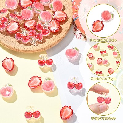 30Pcs 3 Styles Transparent Acrylic Beads MACR-CJ0002-41-1