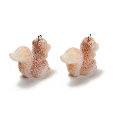 Flocky Opaque Resin Pendants RESI-I335-01P-11-1