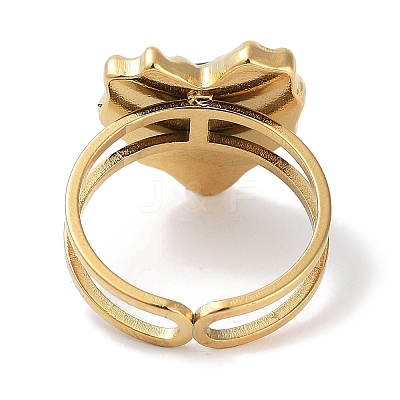 Ion Plating(IP) 304 Stainless Steel Ring RJEW-B059-04G-04-1