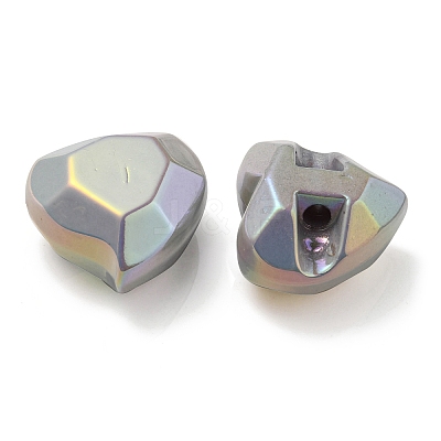 UV Plating Rainbow Iridescent Acrylic Beads OACR-P010-03F-1