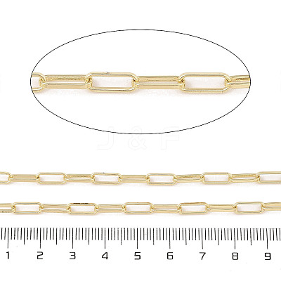 Rack Plating Oval Brass Curb Chains CHC-A010-01G-07-1
