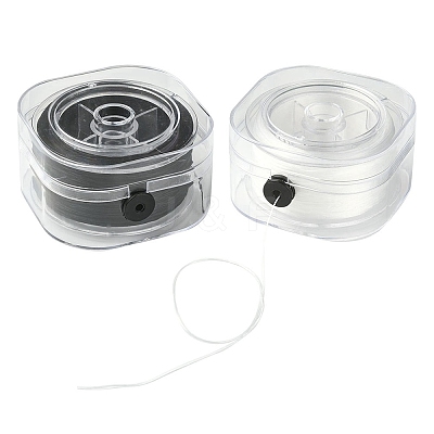 2 Rolls 2 Colors Flat Elastic Crystal String EW-YW0001-14-1