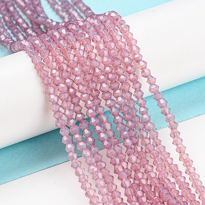 Baking Paint Transparent Glass Beads Strands DGLA-F029-J2mm-04-1