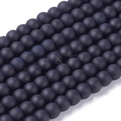 Baking Paint Transparent Glass Bead Strands X-GLAA-S031-4mm-38-1