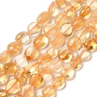 Heated Natural Citrine Beads Strands G-L608-A09-02-1