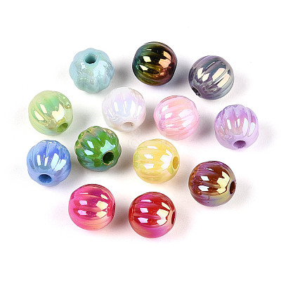 UV Plating Opaque Acrylic Beads OACR-N153-02-1