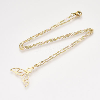 201 Stainless Steel Pendant Necklaces NJEW-T009-JN075-2-45-1