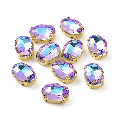 Oval Sew on Rhinestone DIY-E062-06G-B03-1