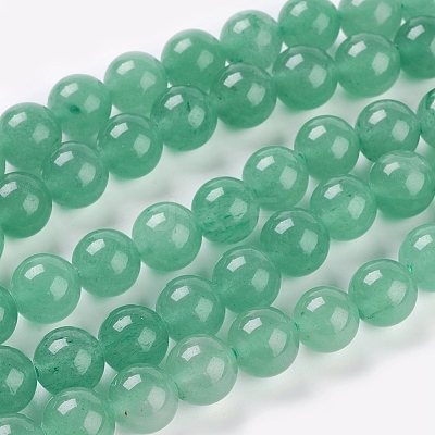 Natural Green Aventurine Beads Strands G-G099-10mm-17-1