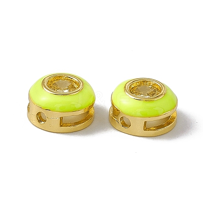 Rack Plating Brass Cubic Zirconia Beads KK-C007-15G-03-1