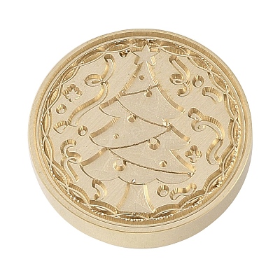 Christmas Series Wax Seal Brass Stamp Head LS-AJEW-M037-01G-26-1