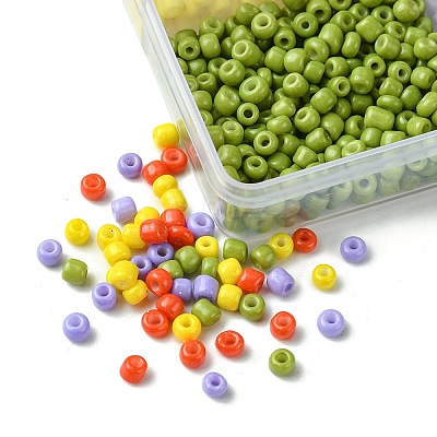 800Pcs 4 Styles Mixed Styles Glass Round Seed Beads SEED-FS0001-18A-1