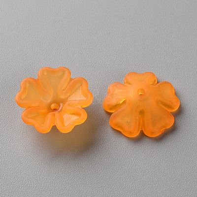 Transparent Frosted Acrylic Bead Caps MACR-S371-04A-725-1
