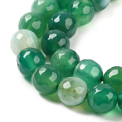 Natural Striped Agate/Banded Agate Beads Strands G-A246-8mm-06-1