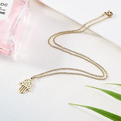 DIY 304 Stainless Steel Necklaces Kits DIY-UN0002-11G-1