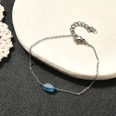 304 Stainless Steel Link Bracelets for Women BJEW-Z087-02P-1
