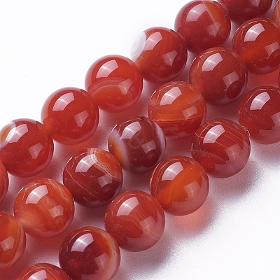 Natural Red Agate Beads Strands X-G-P434-09C-A-1