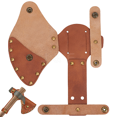 Cowhide Waist-belt Axe Sheath AJEW-WH20128-063-1