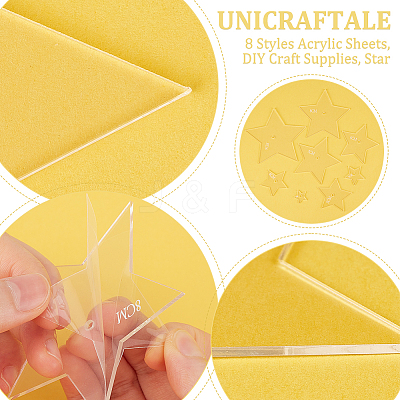 8Pcs 8 Styles Acrylic Sheets DIY-WH0622-148B-1