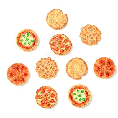 30Pcs 5 Styles Resin Imitation Pizza RESI-CJ0005-27-1
