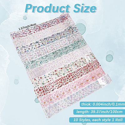 10 Rolls PET Sticker Tapes AJEW-WH20020-246A-14-1