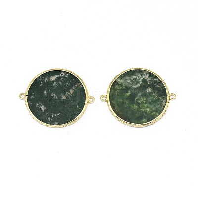 Natural Moss Agate Links connectors G-L514-017A-1