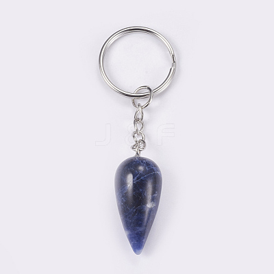 Natural Sodalite Keychain KEYC-P041-B012-1