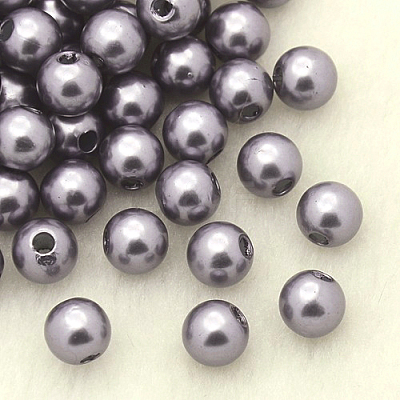 Imitation Pearl Acrylic Beads PL611-09-1