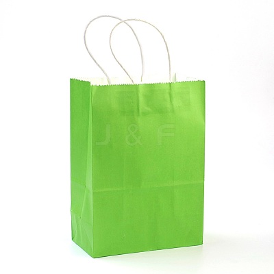 Pure Color Kraft Paper Bags AJEW-G020-A-05-1