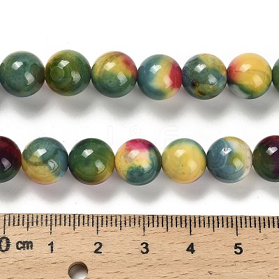 Dyed Natural Agate Beads Strands G-G203-09D-10mm-1