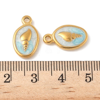 304 Stainless Steel Enamel Pendants STAS-U057-15G-A-1