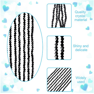 10 Strands Imitate Austrian Crystal Bicone Glass Beads Strands GLAA-HY0001-37C-1