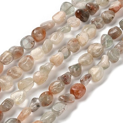 Natural Arusha Sunstone Beads Strands G-P497-01E-43-1