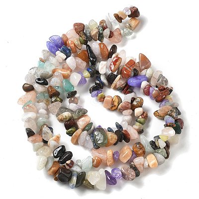 Natural & Synthetic Gemstone Chip Bead Strands G-M205-21-1