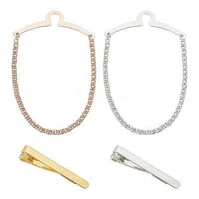 Brass Tie Clip AJEW-FG0003-09-1