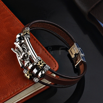 Leaehet Cords Multi-strand Bracelets PW-WG21659-02-1
