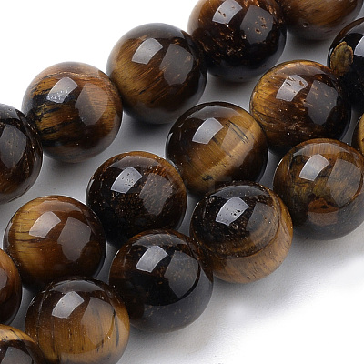 Natural Tiger Eye Beads Strands G-S259-21-8mm-1