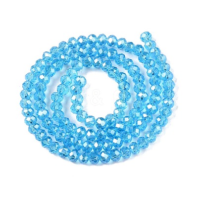 Electroplate Glass Beads Strands EGLA-A044-T4mm-A08-1