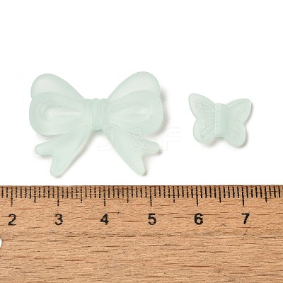 Frosted Transparent Acrylic Beads OACR-U006-03C-1