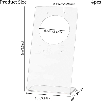 Transparent Acrylic Earring Display Stands EDIS-WH0012-17-1