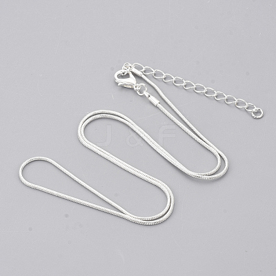 Brass Round Snake Chain Necklace Making MAK-T006-11A-S-1