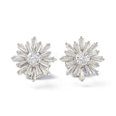 Sparkling Flower Brooch Pin JEWB-K006-01P-1
