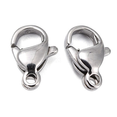 Tarnish Resistant Polished 316 Surgical Stainless Steel Lobster Claw Clasps STAS-R072-11A-1