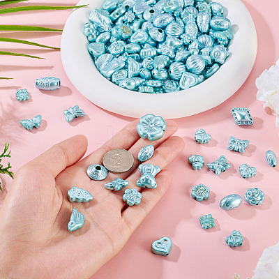100G Pearlized Opaque Acrylic Beads OACR-TA0004-32C-1