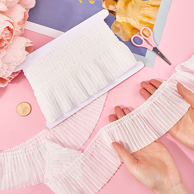 5 Yards Polyester Lace Ribbon OCOR-GF0003-56A-1