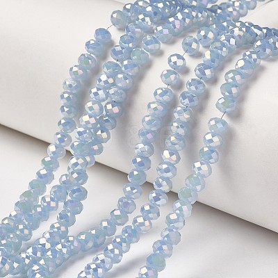 Electroplate Glass Beads Strands EGLA-A034-J4mm-T04-1