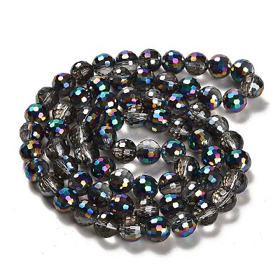 Electroplate Glass Bead Strands EGLA-R041-8mm-07-1