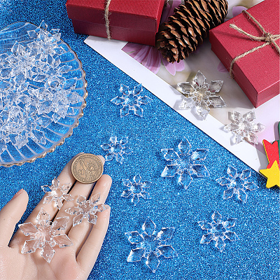 60Pcs 3 Styles Christmas Transparent Acrylic Connector Charms OACR-SC0001-56-1