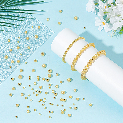 220Pcs 3 Styles Brass Textured Beads KK-ME0002-68G-1