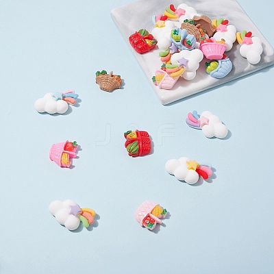 40Pcs 10 Style Resin Cabochons RESI-SZ0001-37-1